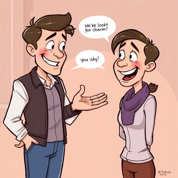 Image showing someone trying to butter up another person with compliments