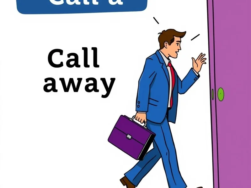 Understanding the phrasal verb Call away