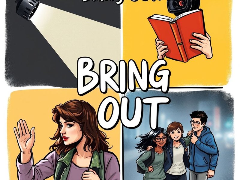 Image showing different contexts of using the phrasal verb 'bring out'