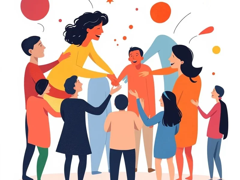 Image showing elements being brought together, illustrating the phrasal verb "Bring together"