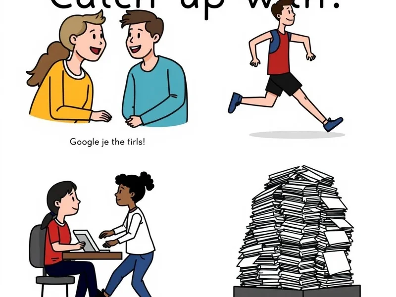 Using the phrasal verb Catch up with in English conversation