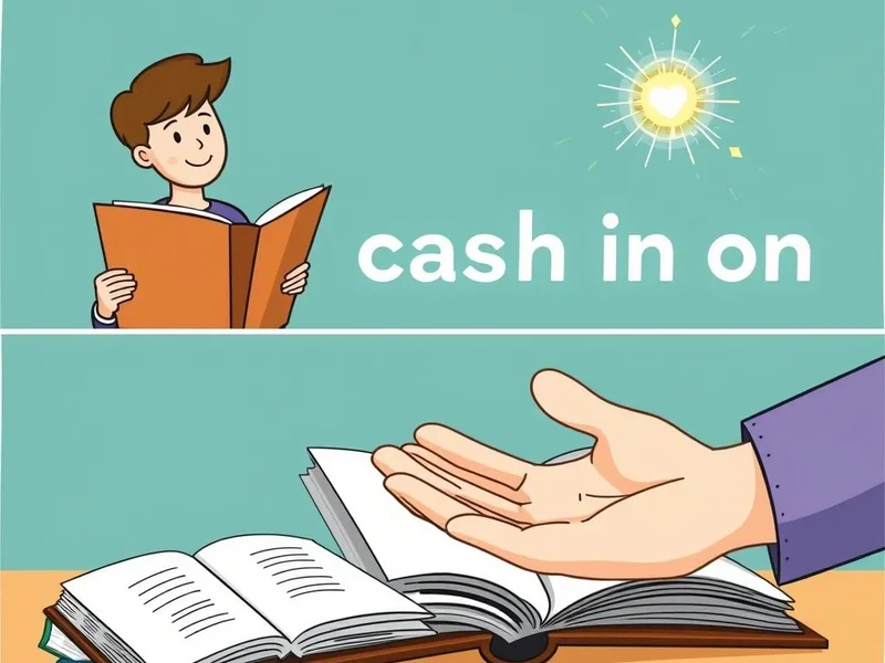 Understanding the English phrasal verb "cash in on"