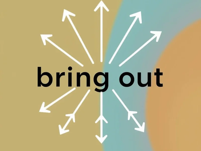 Image showing different contexts of using the phrasal verb 'bring out'