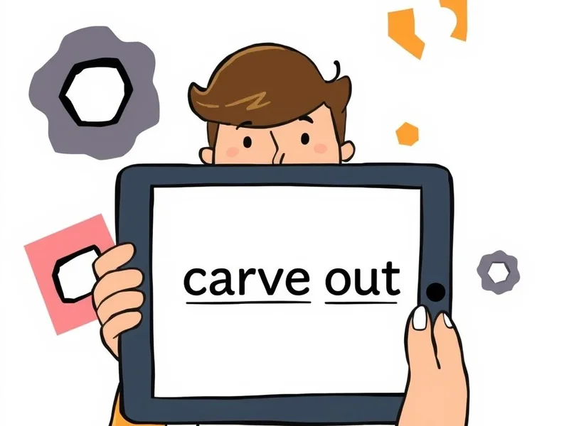 Image highlighting the phrasal verb carve out in a learning context