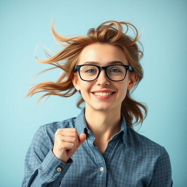 Image showing someone easily completing a task, with the text "Breeze Through Your Studies"