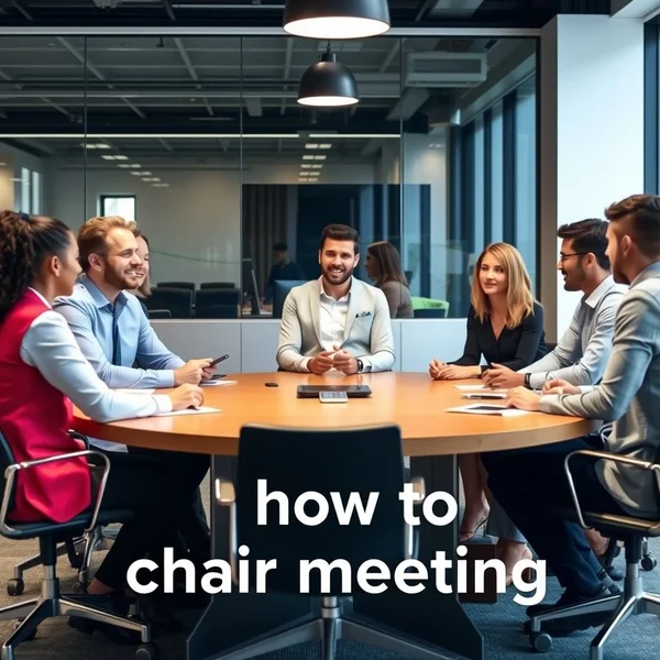A diverse group of professionals around a conference table, with one person clearly leading the discussion, illustrating how to chair a meeting.