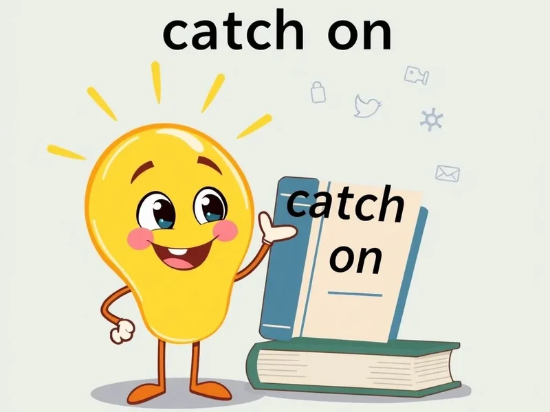 Image showing a lightbulb turning on to represent understanding the phrasal verb catch on