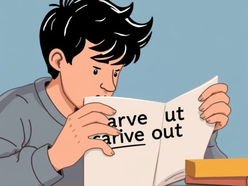 Image highlighting the phrasal verb carve out in a learning context