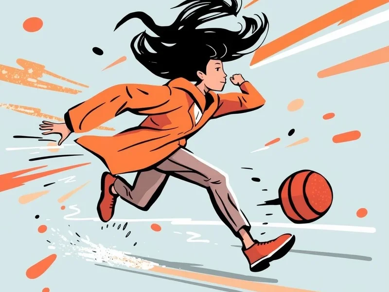 A dynamic illustration for the phrasal verb Chase After