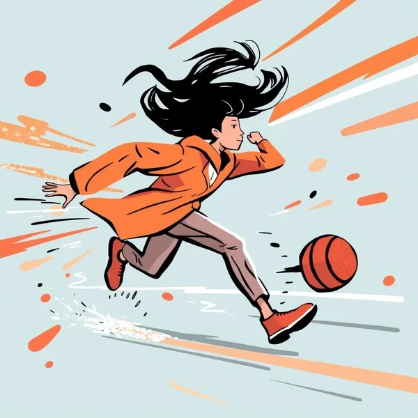 A dynamic illustration for the phrasal verb Chase After