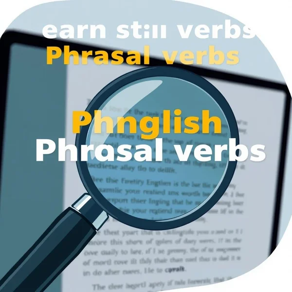 Một chiếc kính lúp đang kiểm tra một tài liệu, minh họa cho cụm động từ "check over".