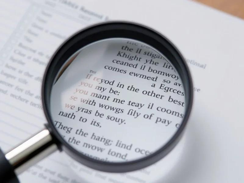 A magnifying glass checking over a document, illustrating the phrasal verb "check over".