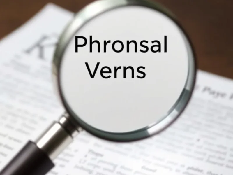 Una lupa check overing un documento, ilustrando el phrasal verb "Check over".