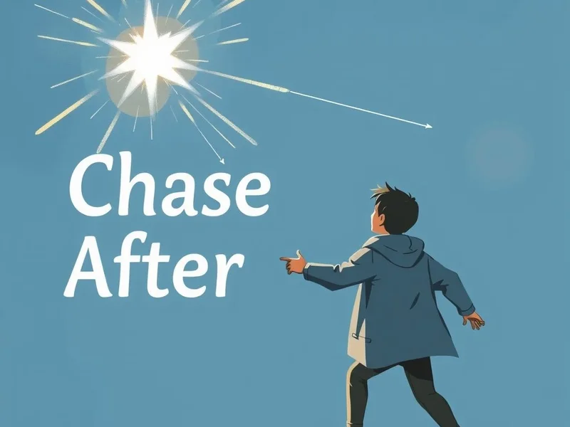 A dynamic illustration for the phrasal verb Chase After