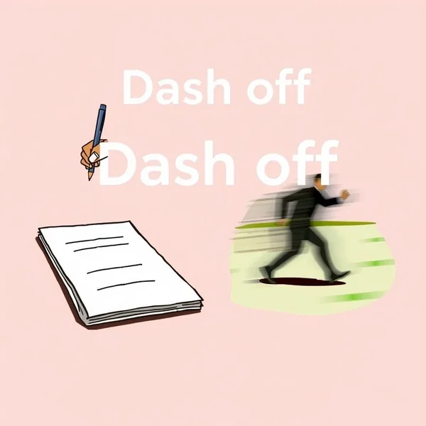 Understanding the phrasal verb Dash off