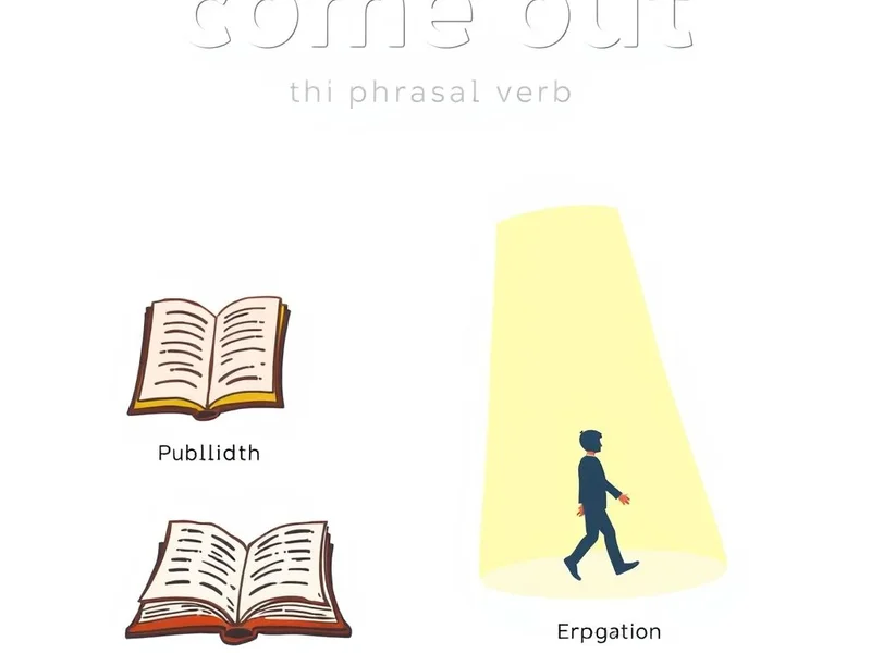 Um sol espiando por trás das nuvens, ilustrando o phrasal verb Come out