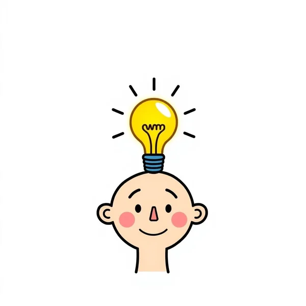 Imagem ilustrando uma pessoa tendo uma ideia, representando como come up with soluções