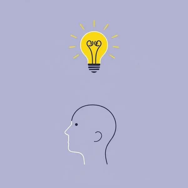 Image showing a lightbulb above a head, illustrating someone starting to understand or "cotton on"