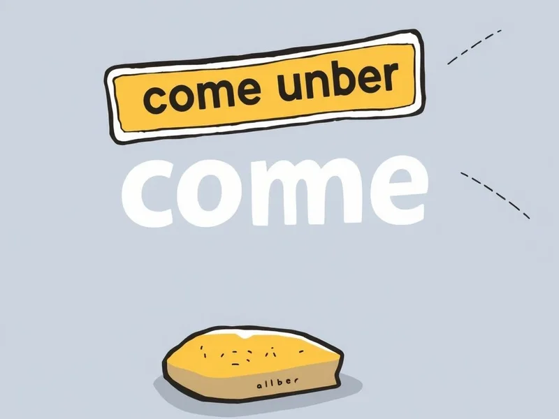 Imagem mostrando situações onde alguém pode "come under" escrutínio ou ataque, apresentando o phrasal verb "Come under"