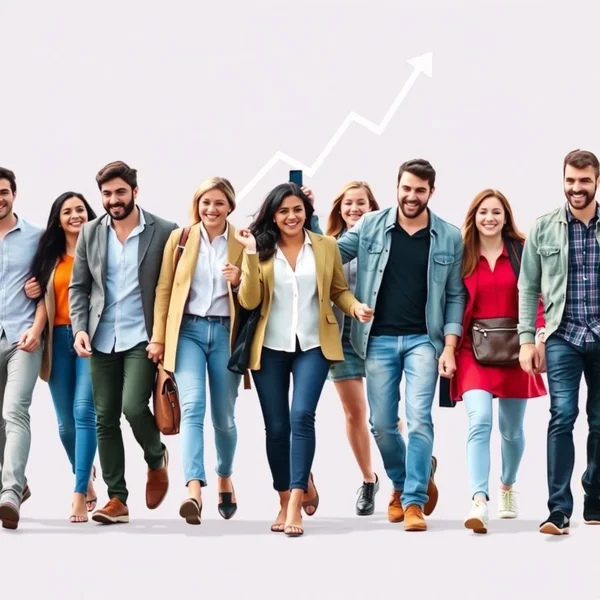 Imagen que muestra a personas caminando juntas con texto superpuesto: Understanding the Phrasal Verb 'Come Along'