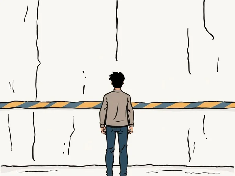 Image illustrating the concept of facing a barrier with the phrasal verb "come up against"