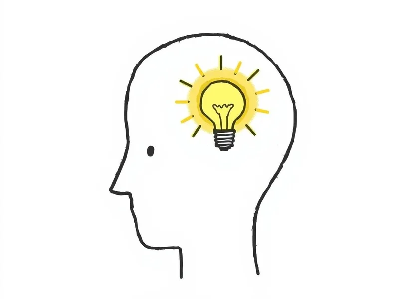 Image showing a lightbulb above a head, illustrating someone starting to understand or "cotton on"