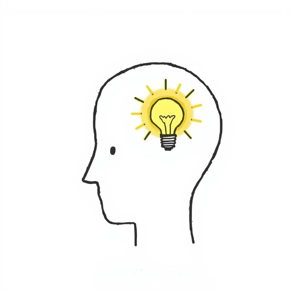 Image showing a lightbulb above a head, illustrating someone starting to understand or "cotton on"