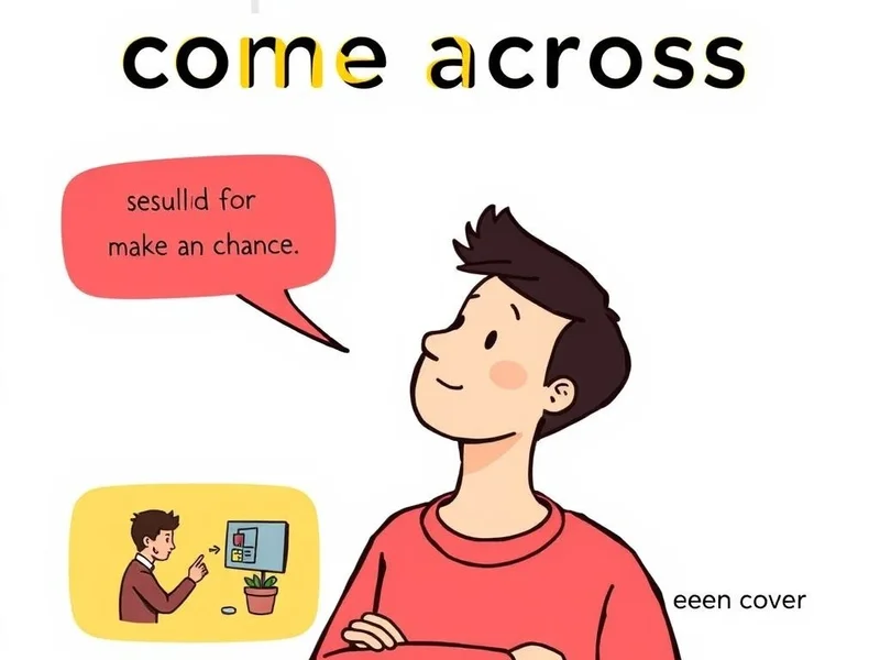 Using the phrasal verb Come Across in English sentences