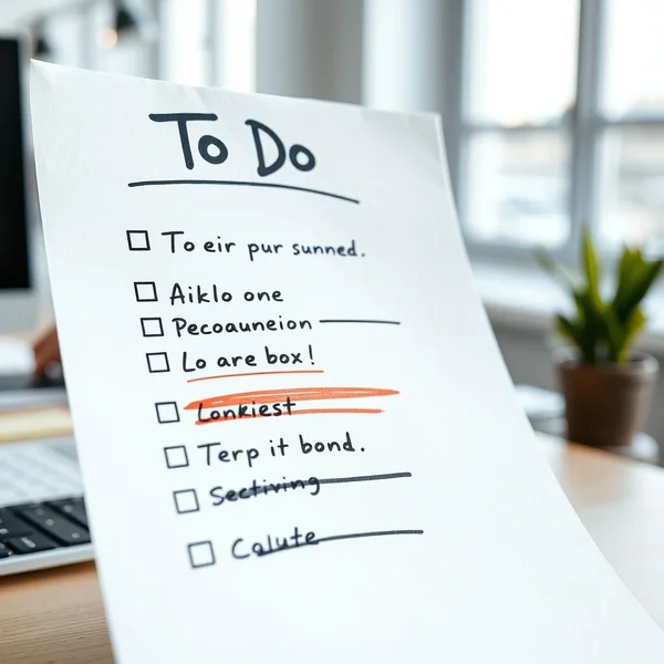 A checklist with items being crossed off to illustrate the phrasal verb "cross off"