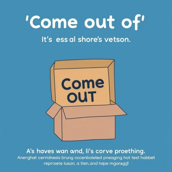 Image illustrating the concept of "Come out of"