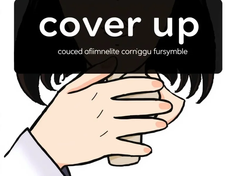 Image illustrating the phrasal verb 'Cover up'