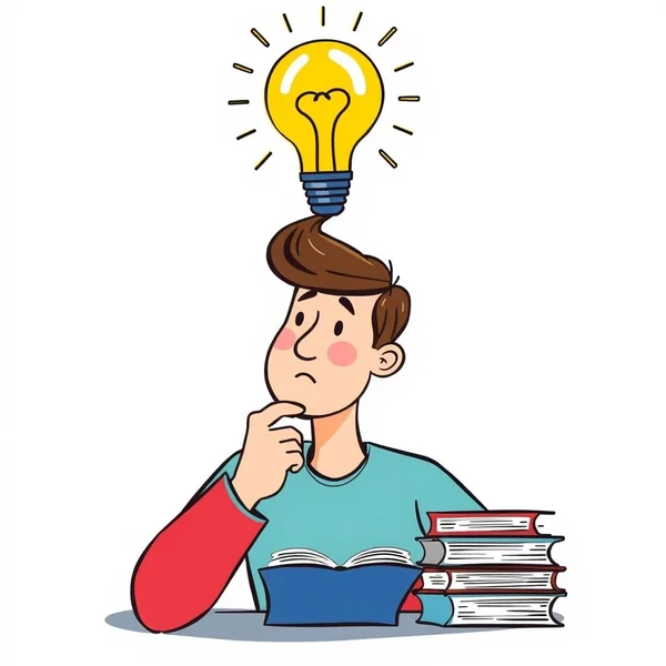 Image illustrating a person having an idea, representing how to come up with solutions