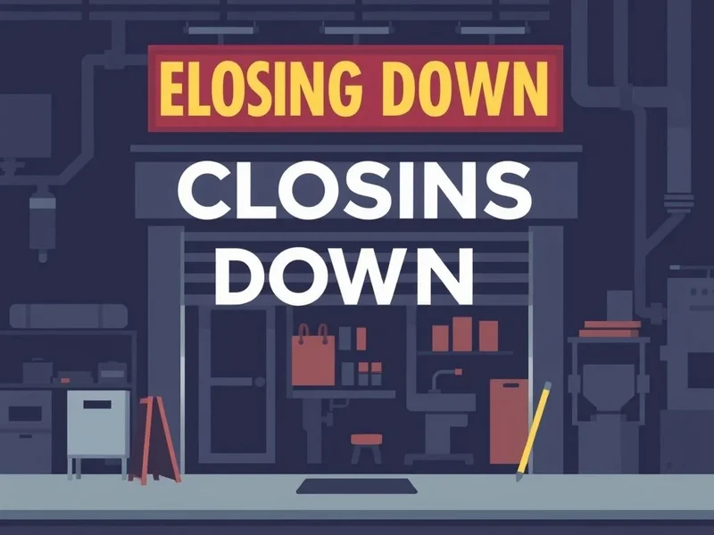 Image illustrating the meaning of the phrasal verb 'close down'