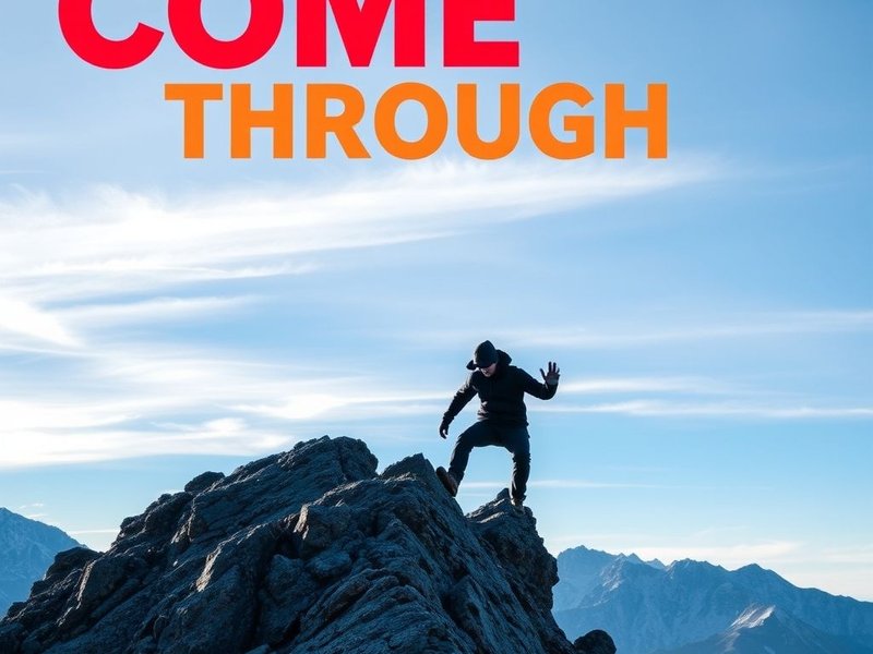 Image title: A person successfully navigating a challenge, illustrating the concept of "come through"