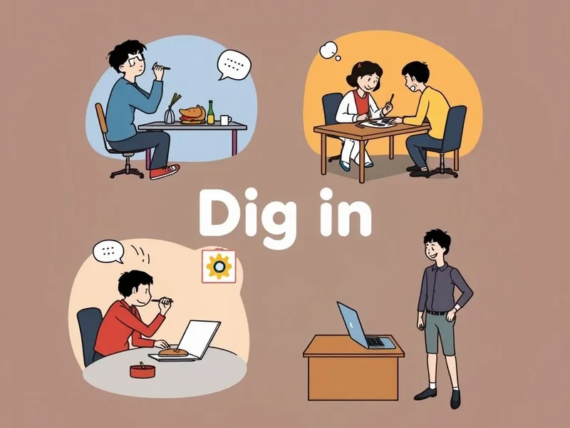 Understanding the English Phrasal Verb Dig in