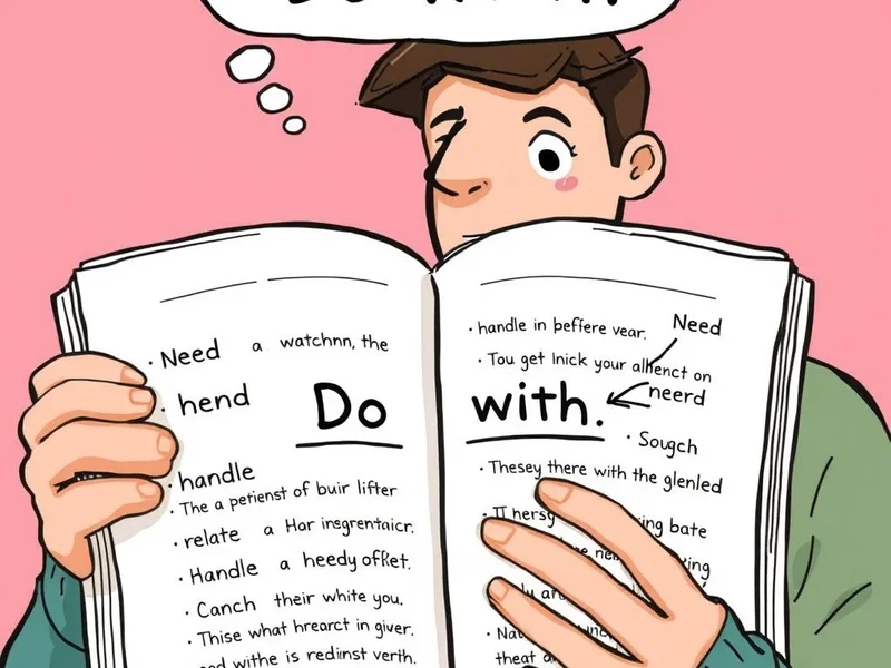 Understanding the Phrasal Verb 'Do With'