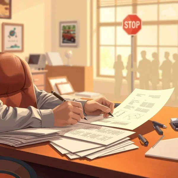 Image showing someone carefully preparing a document, illustrating the phrasal verb 'draw up'