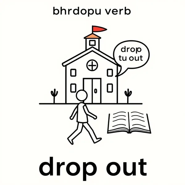Compreendendo o phrasal verb drop out