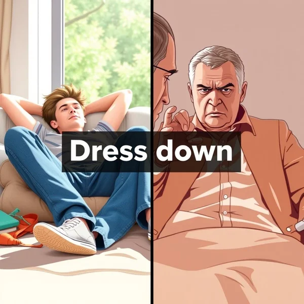 Comprendiendo el phrasal verb Dress down y sus significados