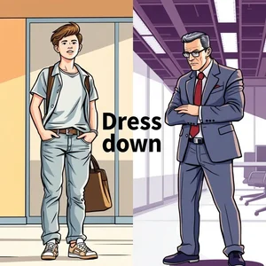 Desvendando Dress down Seu Guia para este Versátil Verbo Frasal em Inglês