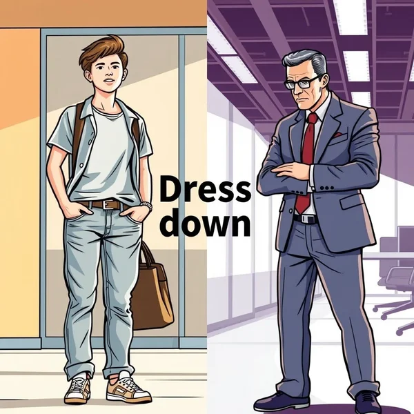 Entendendo o verbo frasal Dress down e seus significados