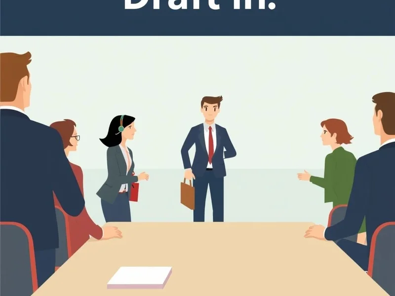 Image showing people being called to a meeting to illustrate the meaning of "Draft in"
