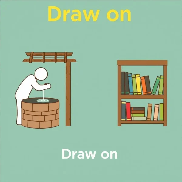 Image showing someone accessing resources, with the title: Understanding the Phrasal Verb "Draw on"