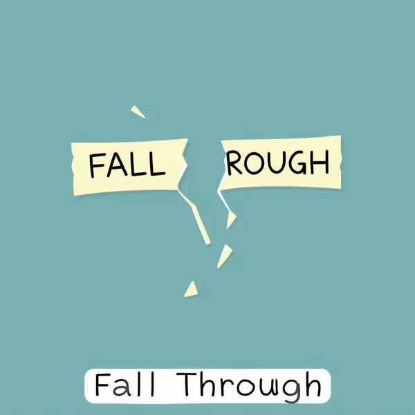 Image illustrating plans that did not materialize, representing the phrasal verb fall through
