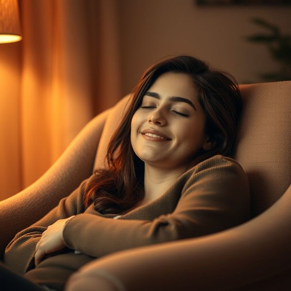 Image showing someone relaxing, with the title: Understanding the phrasal verb "ease up"