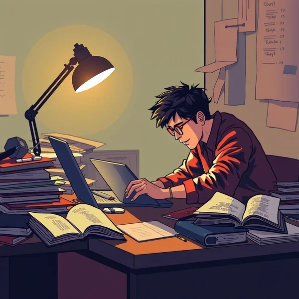 Image depicting students focused on their books, illustrating the commitment to "Get down to" studying