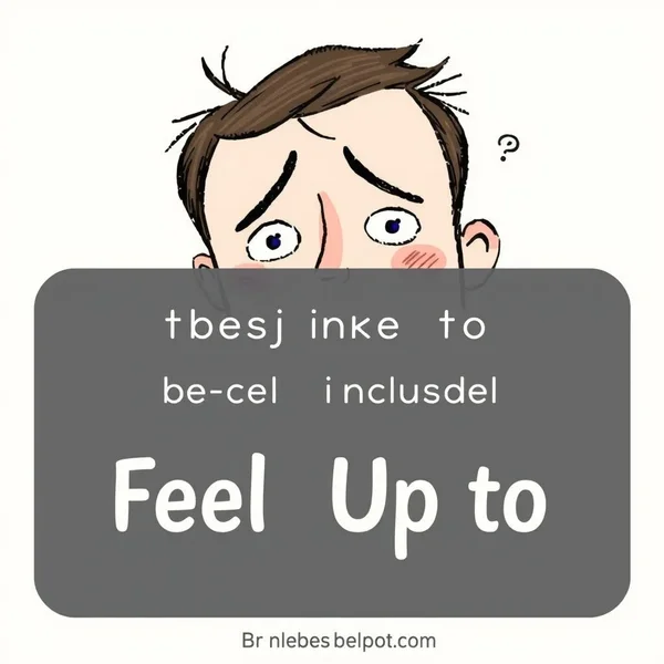 Comprender el phrasal verb 'feel up to' para estudiantes de inglés
