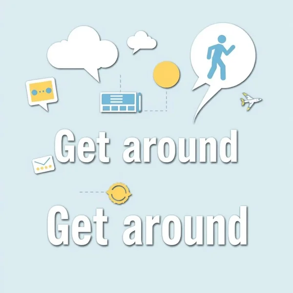 Image illustrating various ways to Get around, like travel or overcoming obstacles