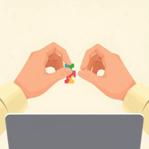 Image showing someone completing a task, illustrating the phrasal verb 'Finish up'