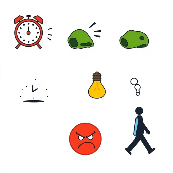 Image illustrating the different meanings of the phrasal verb 'go off'